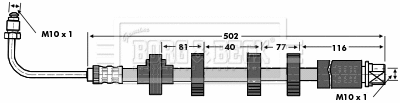Flexible de frein BORG & BECK BBH6833