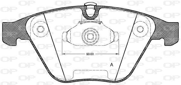Kit de plaquettes de frein, frein à disque OPEN PARTS BPA0857.00