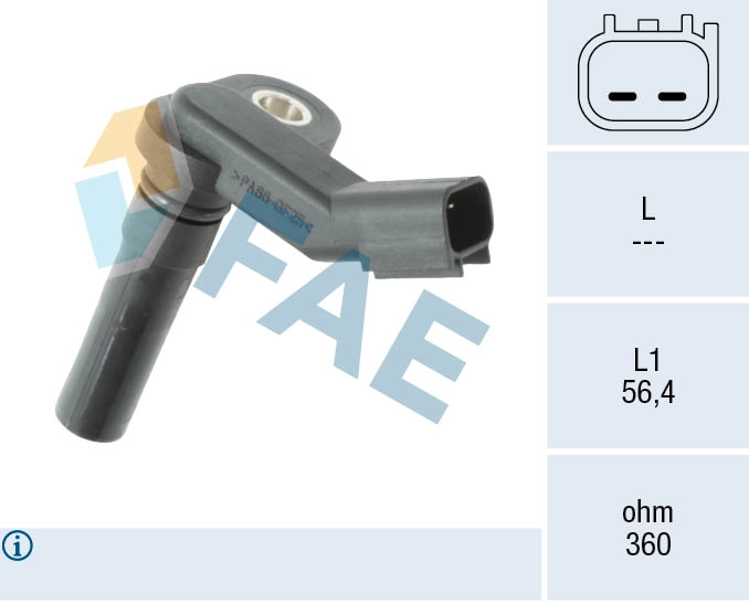 Capteur d'angle, vilebrequin FAE 79110