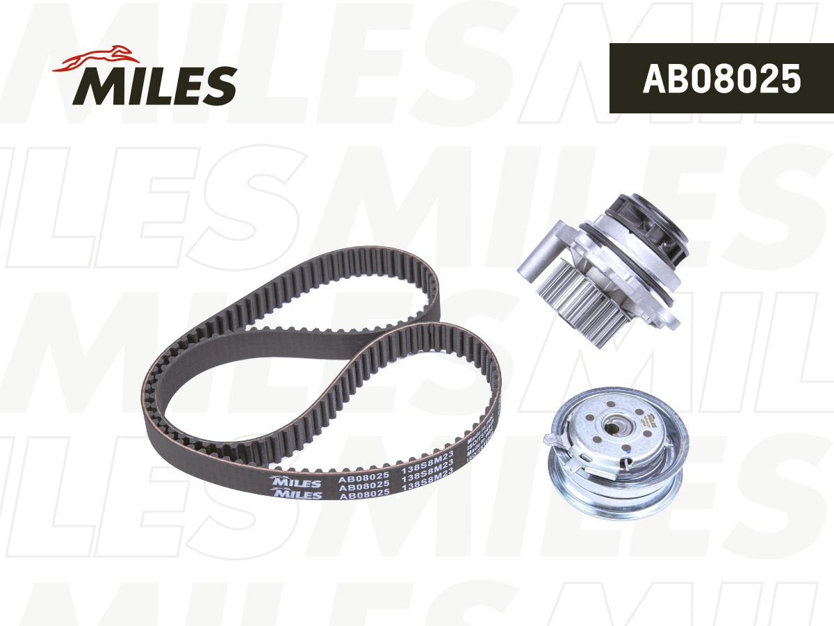 Pompe à eau + kit de courroie crantée MILES AB08025