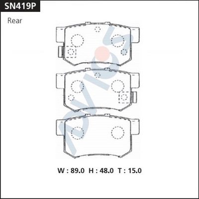 Kit de plaquettes de frein, frein à disque ADVICS SN419P