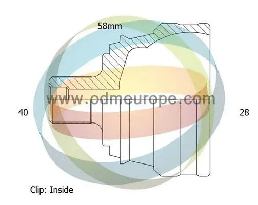 Jeu de joints, arbre de transmission 4X4 ESTANFI EST-12-011371