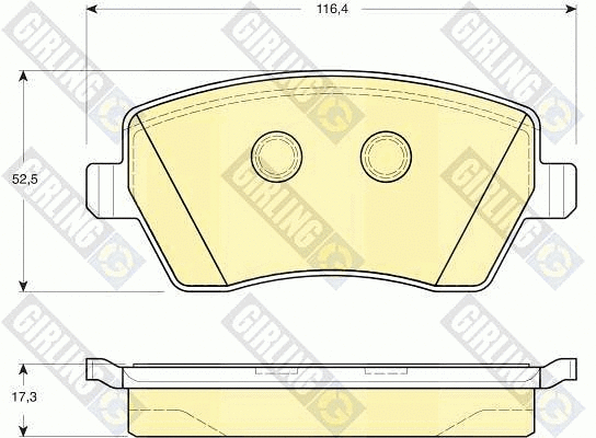 Kit de plaquettes de frein, frein à disque GIRLING 6133321