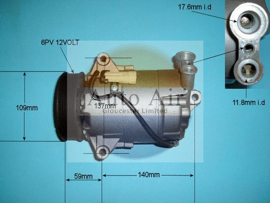 Compresseur, climatisation AUTO AIR GLOUCESTER 14-9709R