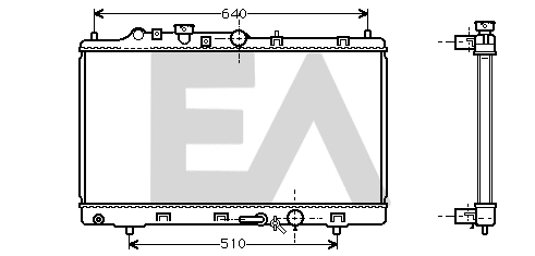 Radiateur, refroidissement du moteur EACLIMA 31R52062