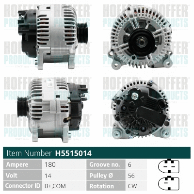 Alternateur HOFFER H5515014