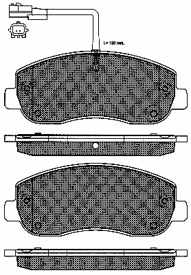 Kit de plaquettes de frein, frein à disque BSF 10982