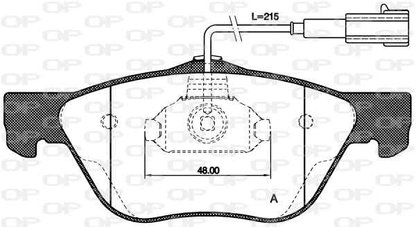 Kit de plaquettes de frein, frein à disque OPEN PARTS BPA0589.22