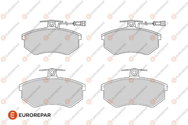 Kit de plaquettes de frein, frein à disque EUROREPAR 1686271380