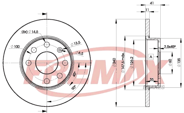 Disque de frein FREMAX BD-9020