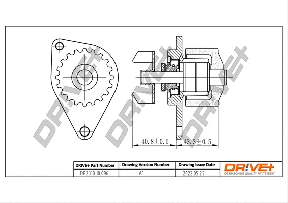 Pompe à eau, refroidissement du moteur Dr!ve+ DP2310.10.096