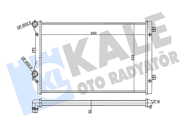Radiateur, refroidissement du moteur KALE OTO RADYATÖR 356985