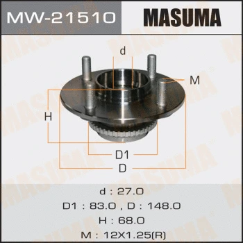 Kit de roulements de roue MASUMA MW-21510