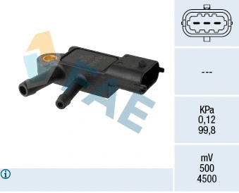 Capteur, pression des gaz échappement FAE 16152