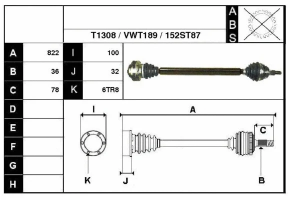 Arbre de transmission Technika 67152