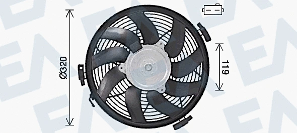 Ventilateur, refroidissement du moteur EACLIMA 33V50022