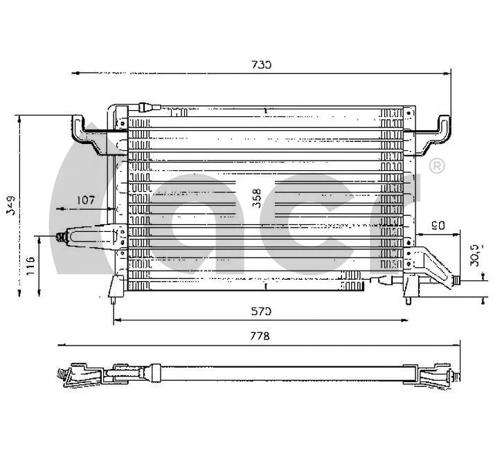 Condenseur, climatisation ACR 300211