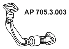Tuyau d'échappement EBERSPÄCHER 705.3.003