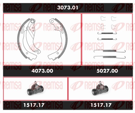 Kit de freins, freins à tambours REMSA 3073.01