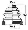 Jeu de joints-soufflets, arbre de commande BORG & BECK BCB6131
