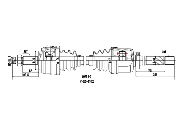Arbre de transmission DYNAMATRIX DDS218248