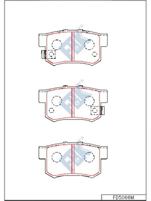 Kit de plaquettes de frein, frein à disque FBK FD5066M