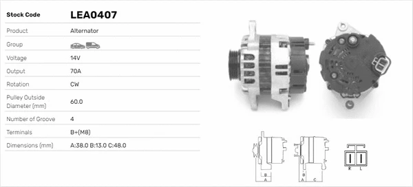 Alternateur LUSA LEA0407