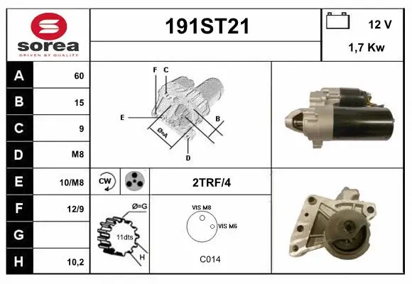 Démarreur STARTCAR 191ST21