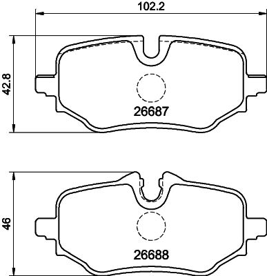 Kit de plaquettes de frein, frein à disque DON PCP2241
