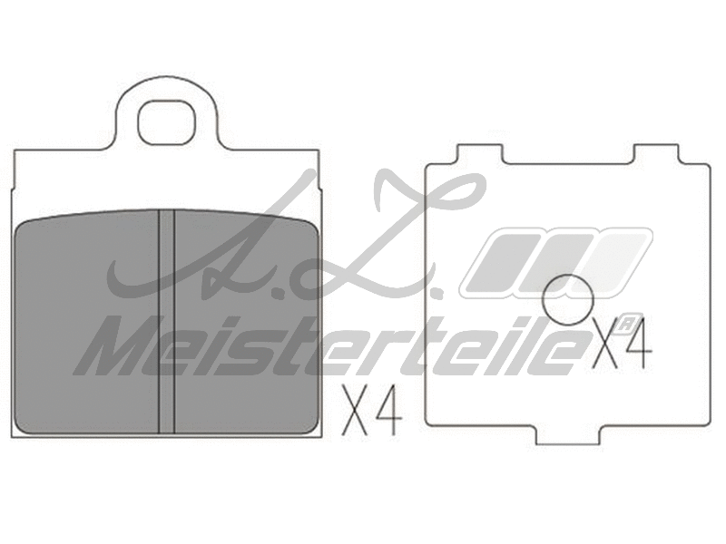 Kit de plaquettes de frein, frein à disque A.Z. Meisterteile AZMT-44-022-1830