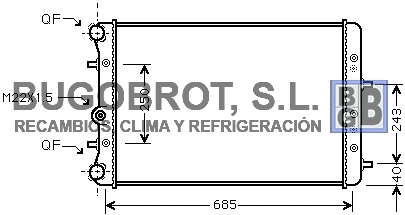 Radiateur, refroidissement du moteur BUGOBROT 40-SA2006