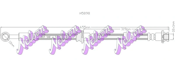 Flexible de frein KAWE H5898