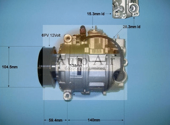 Compresseur, climatisation AUTO AIR GLOUCESTER 14-9741