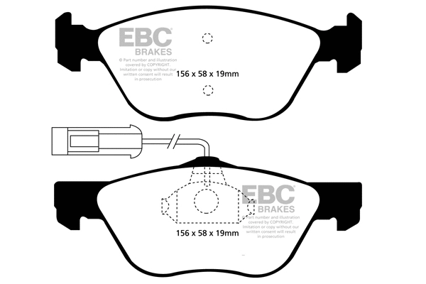 Kit de plaquettes de frein, frein à disque EBC Brakes DP21061