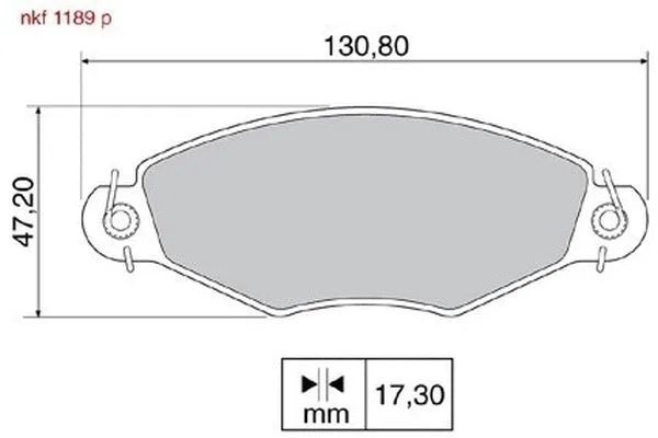 Kit de plaquettes de frein, frein à disque NAKATA NKF 1189P