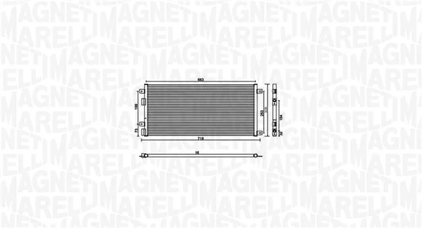 Condenseur, climatisation MAGNETI MARELLI 350203887000
