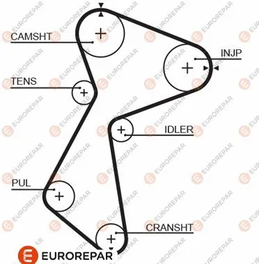 Courroie crantée EUROREPAR 1633138580