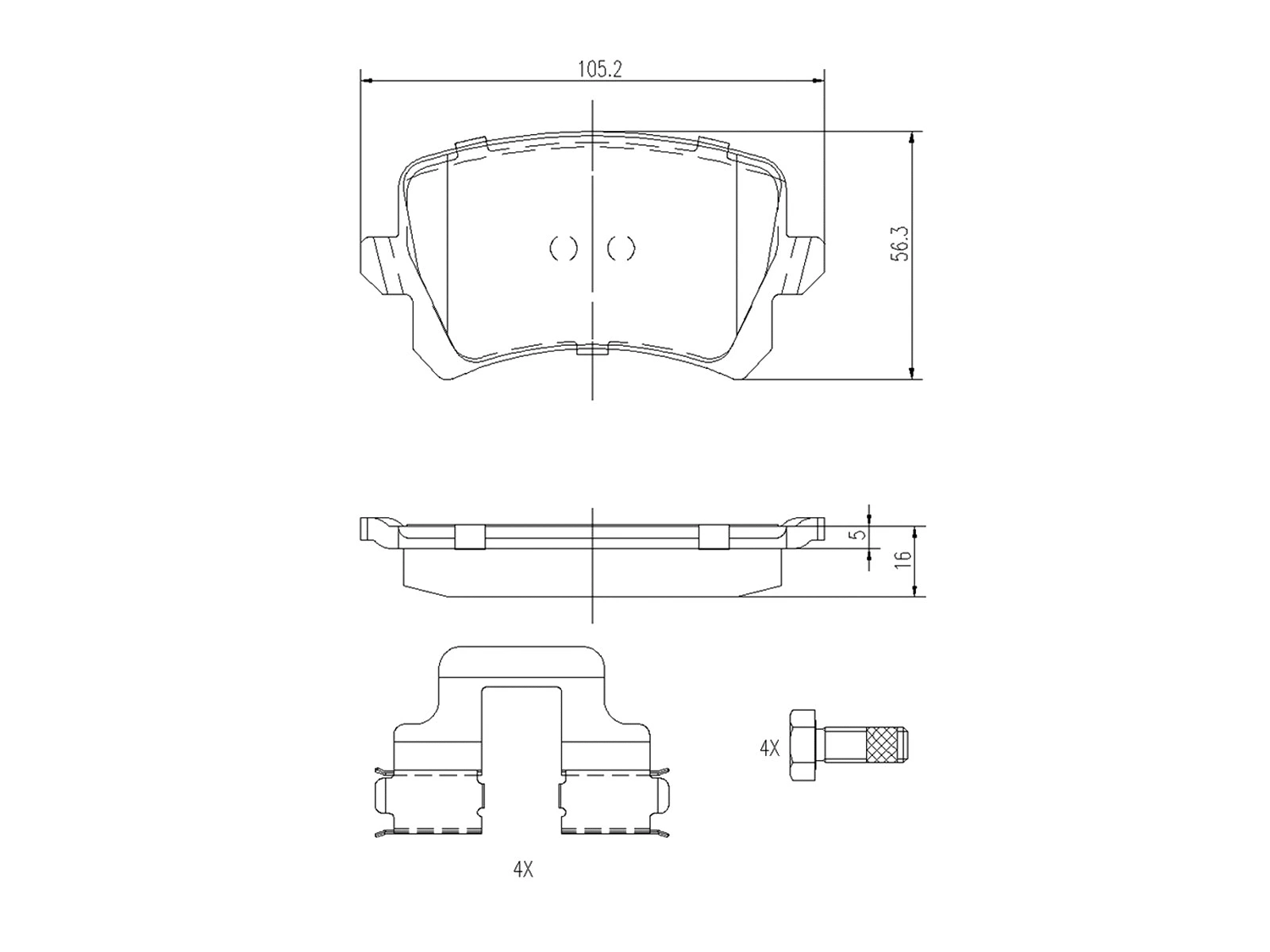 Kit de plaquettes de frein, frein à disque A.Z. Meisterteile AZMT-44-022-1304