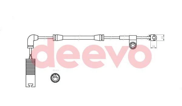 Contact d'avertissement, usure des plaquettes de frein DEEVO BW10580
