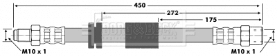 Flexible de frein BORG & BECK BBH6054