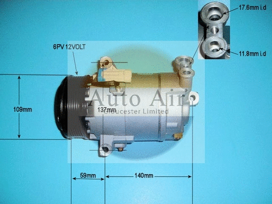 Compresseur, climatisation AUTO AIR GLOUCESTER 14-9711P