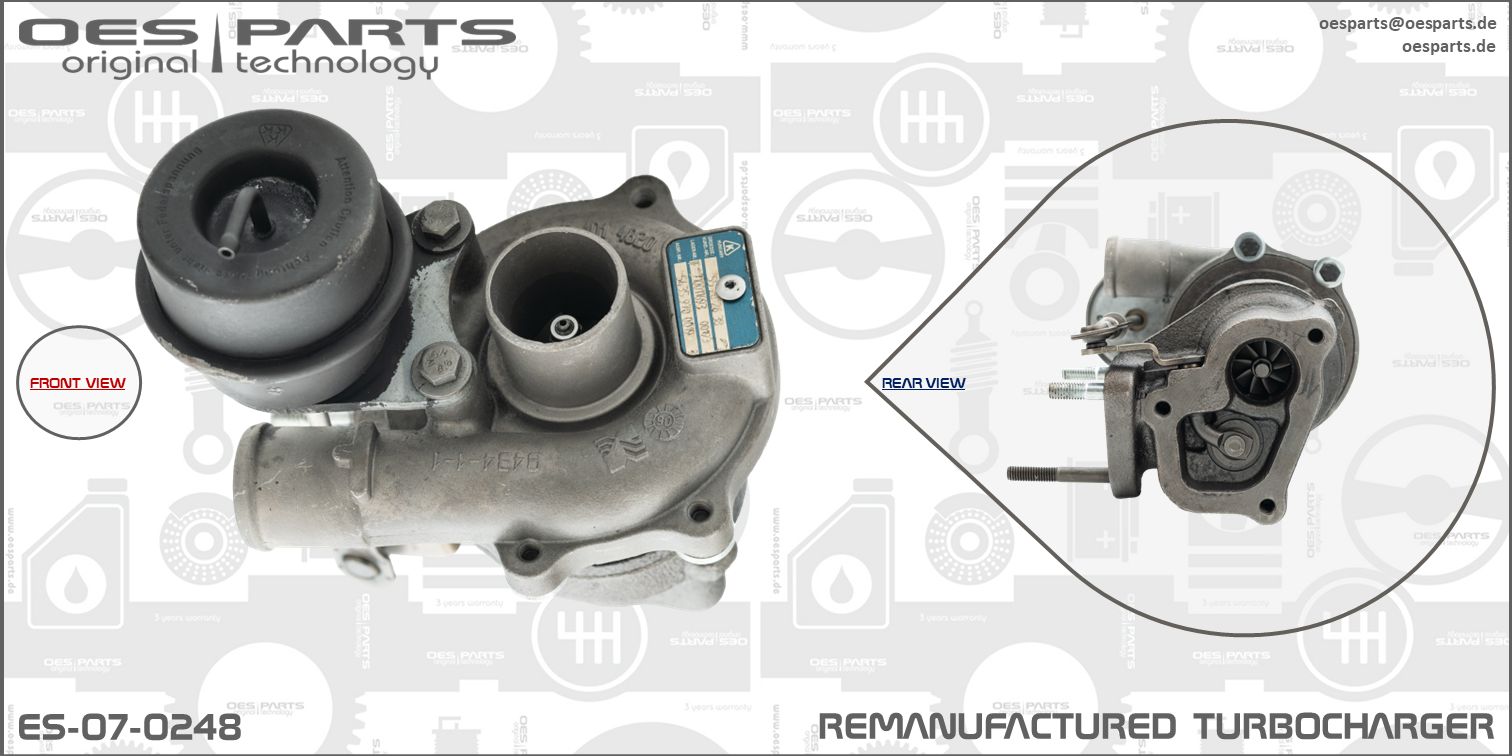 Turbocompresseur, suralimentation OES PARTS ES-07-0248