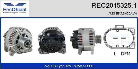 Alternateur RECOFICIAL REC2015325.1