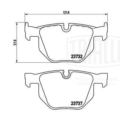 Kit de plaquettes de frein, frein à disque TRIALLI PF 4006