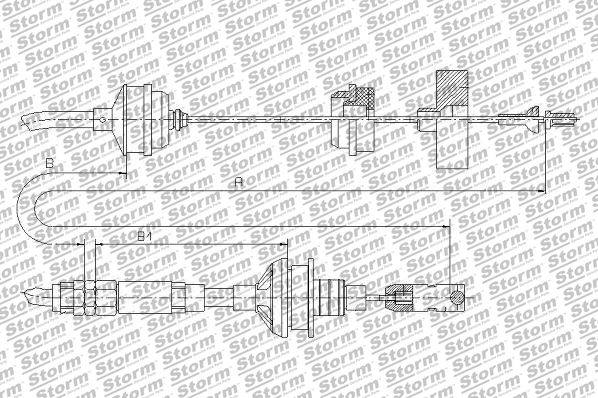 Tirette à câble, commande d'embrayage STORM QUALITY PARTS 1101381