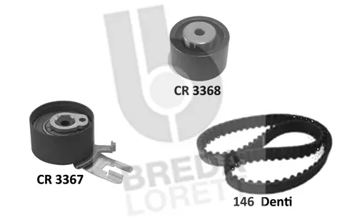 Kit de courroie crantée BREDA LORETT KCD0776