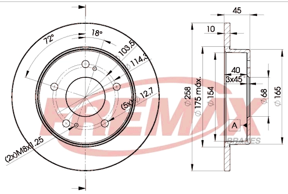 Disque de frein FREMAX BD-2044