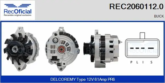 Alternateur RECOFICIAL REC2060112.0