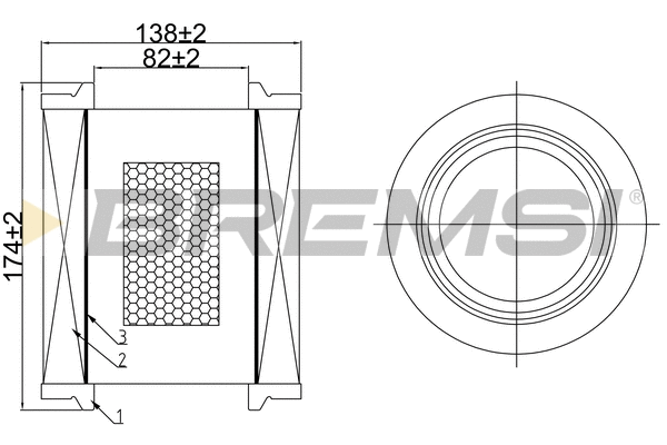 Filtre à air BREMSI FA1064