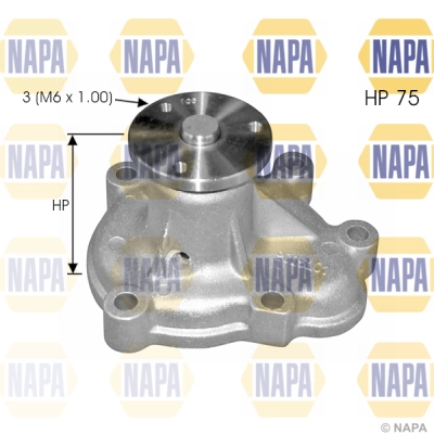 Pompe à eau, refroidissement du moteur NAPA NWP1409